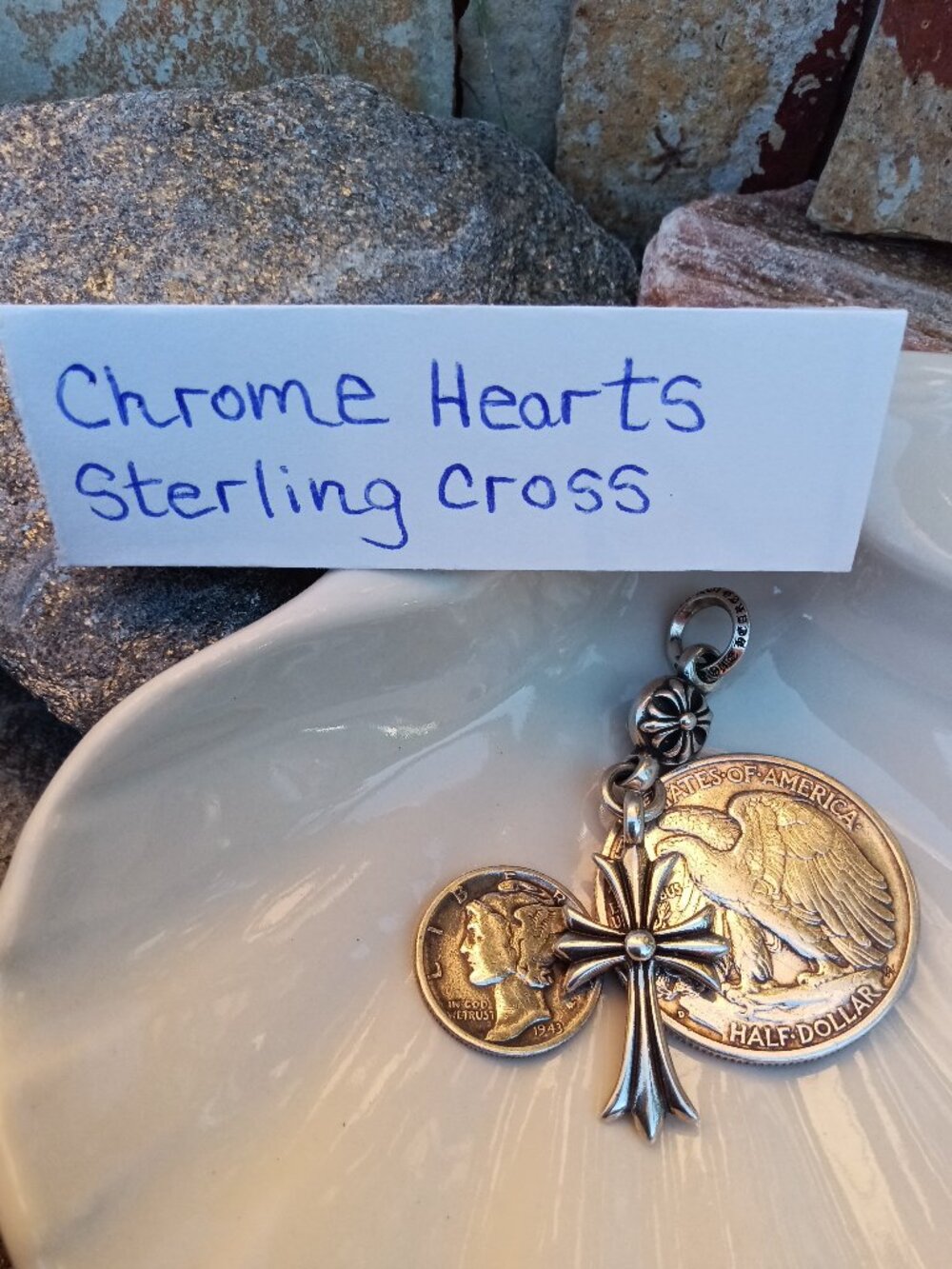 Authentic 1998 Chrome Hearts Tiny Ball Cross Pendant